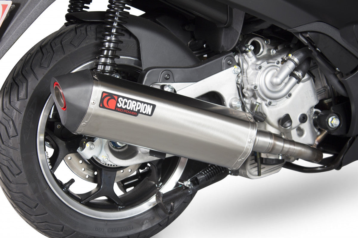 Piaggio MP3 500/500LT (2008 - 2016) SCORPION Performance Exhaust – Brushed Stainless (Copy)