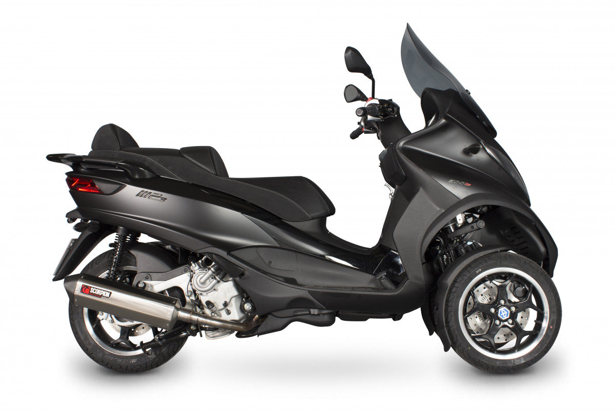 Piaggio MP3 500/500LT (2008 - 2016) SCORPION Performance Exhaust – Brushed Stainless (Copy)