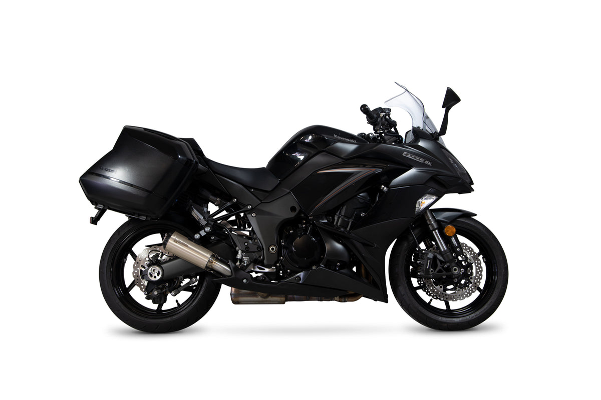 Kawasaki Z 1000 SX (2014–2016) Scorpion Exhaust Red Power Slip-on Pair - Titanium