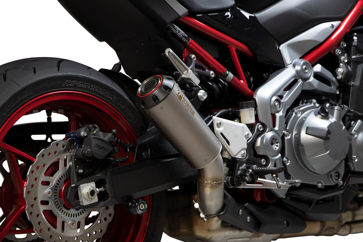 Kawasaki Z 900 (2017–2019) Scorpion Exhaust Red Power Slip-on - Titanium