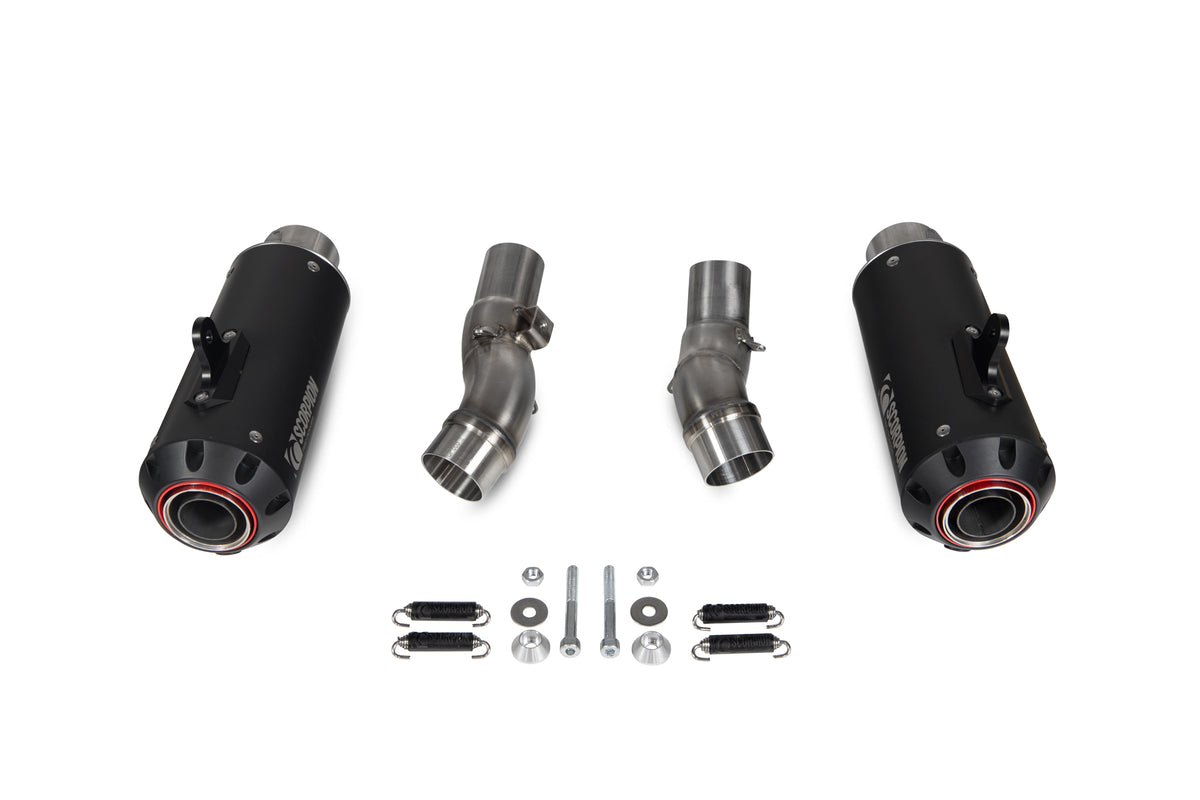 Kawasaki Z 1000 (2017–2020) Scorpion Exhaust Red Power Slip-on Pair - Black Ceramic