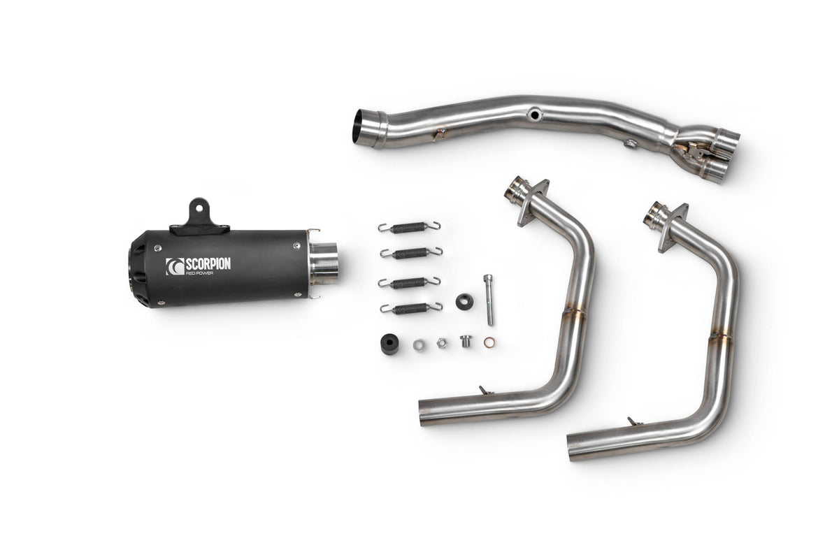 Kawasaki Ninja 400/250 (2018–2024) Scorpion Exhaust Red Power Race System - Black Ceramic