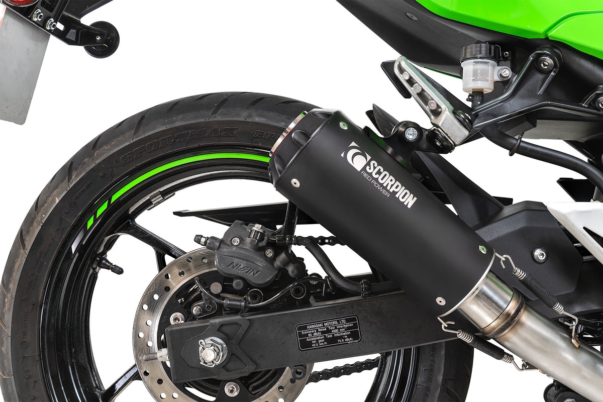 Kawasaki Ninja 500 Euro 5 (2024–2025) Scorpion Exhaust Red Power Race System - Black Ceramic