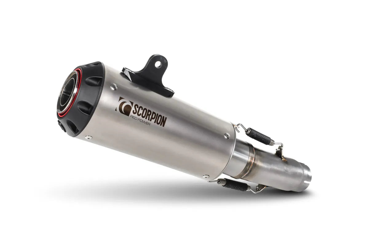 Kawasaki Ninja 7 Hybrid / Z7 Hybrid (2024-2026) SCORPION Exhaust Red Power Slip-on – Titanium