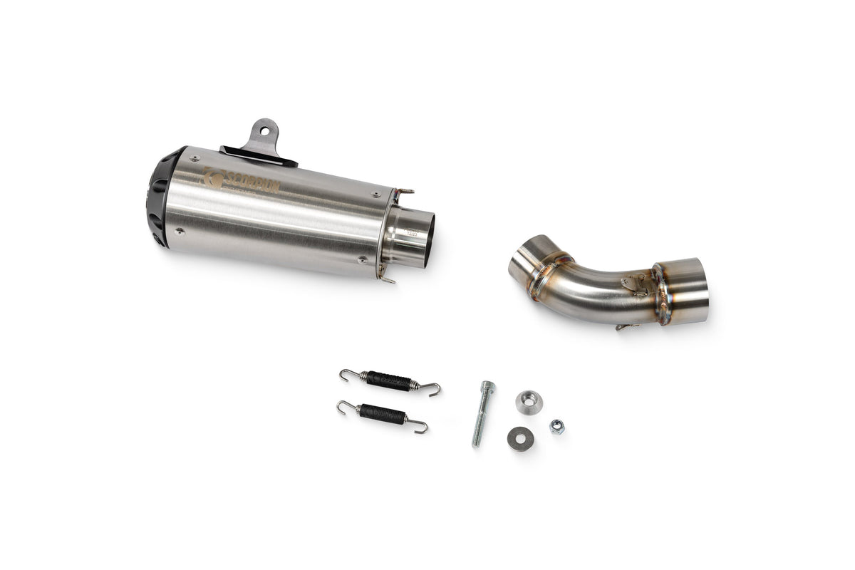 KTM Duke 990 (2024–2025) Scorpion Exhaust Red Power Slip-on - Brushed Stainless