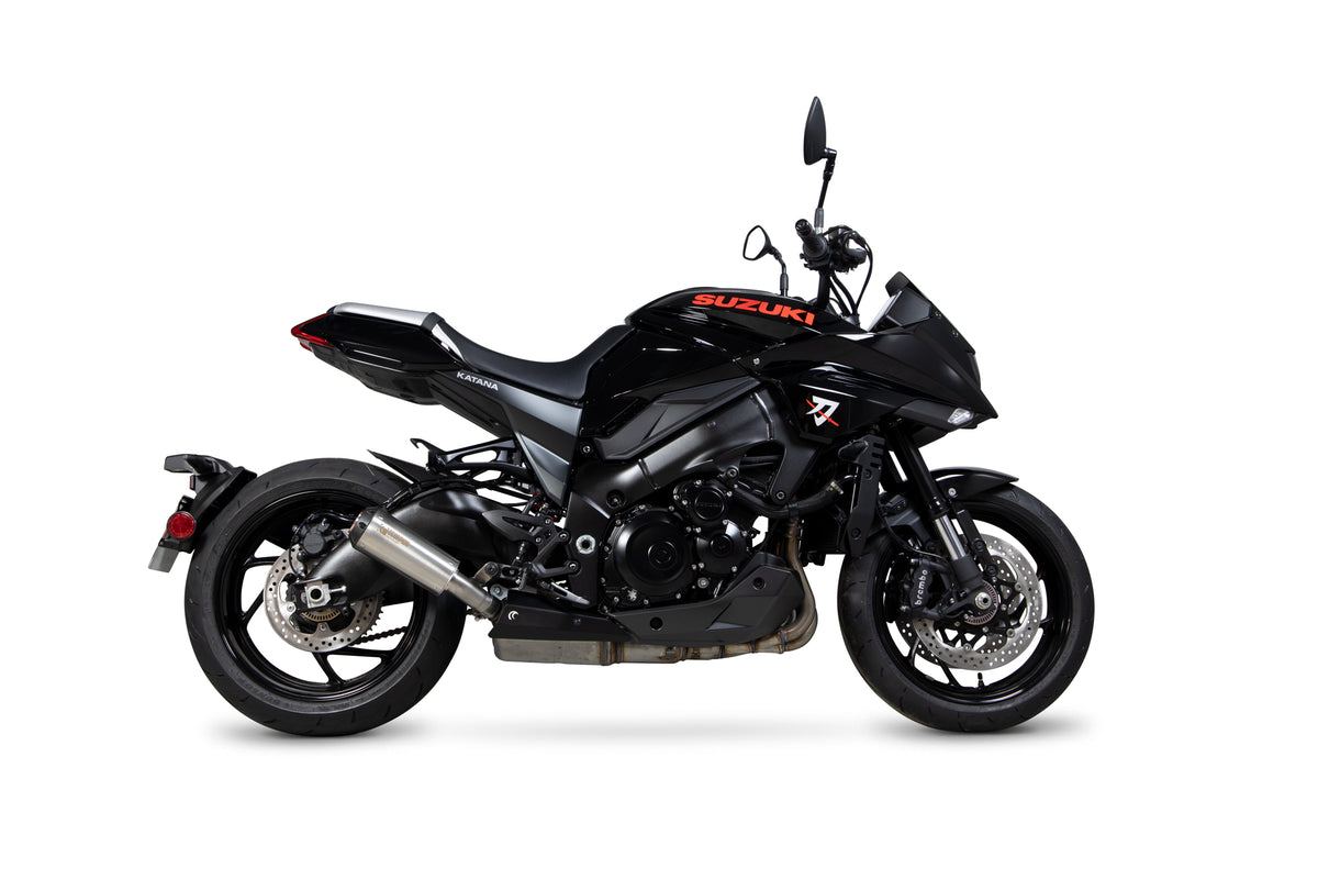 Suzuki Katana (2019–2020) Scorpion Exhaust Red Power Slip-on - Brushed Stainless