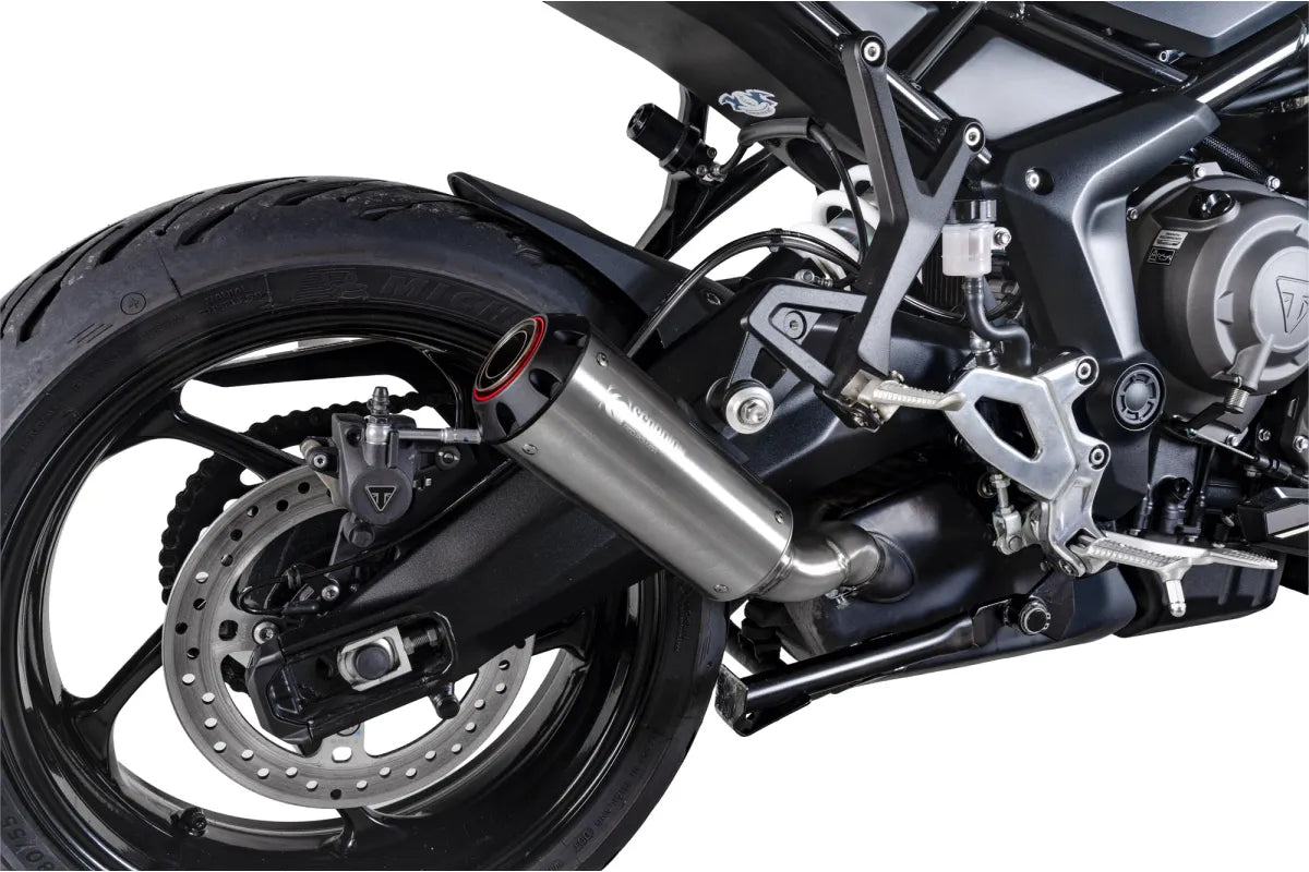 Triumph Tiger Sport 800 (2025-2026) Without Panniers SCORPION Exhaust Red Power Slip-on – Brushed Stainless Steel
