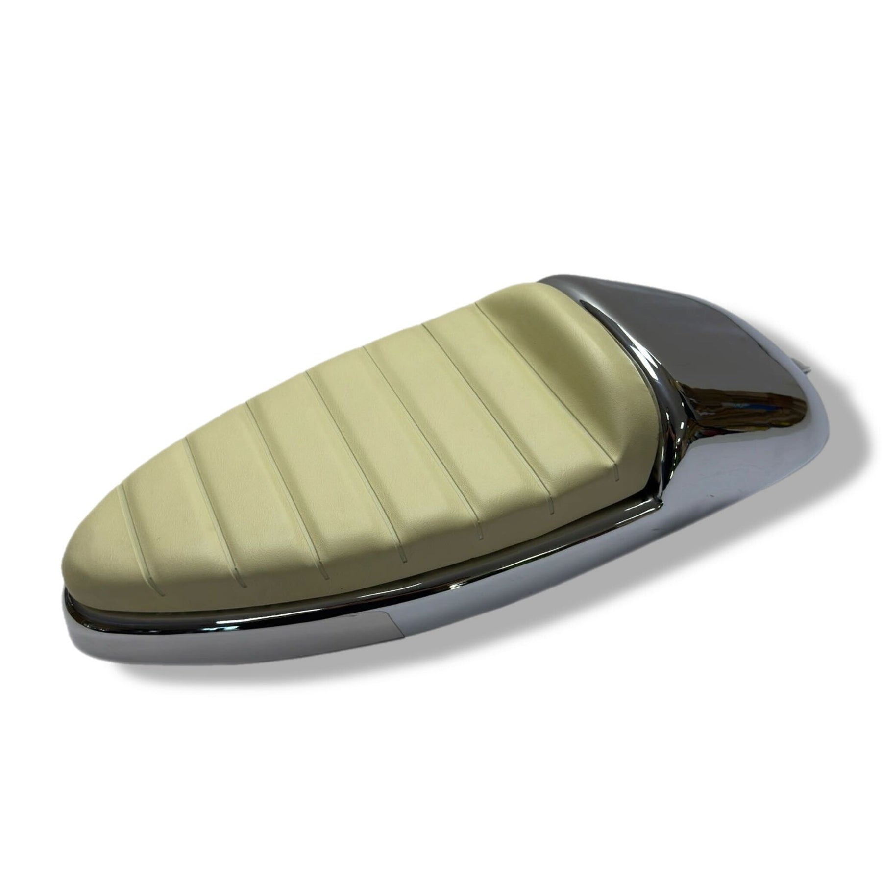 Vespa PX PE T5 Classic Single Race Seat - Chrome Metal Base - Made To Order Custom Colours