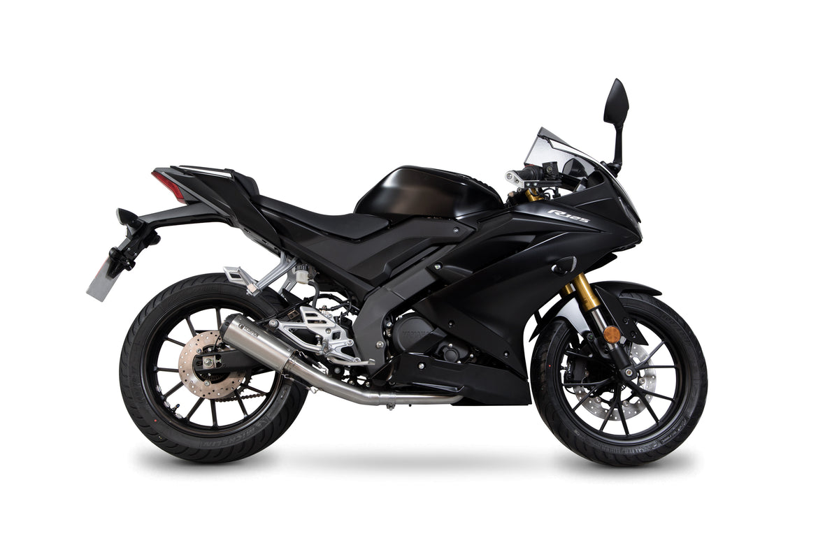 Yamaha YZF R125/R15 (2019–2020) Scorpion Exhaust Red Power Full System - Brushed Stainless