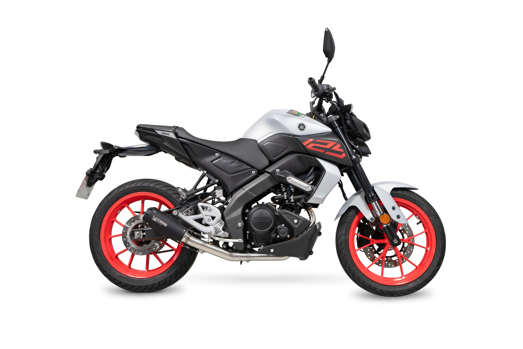 Yamaha MT-125 Euro 5 (2021–2024) Scorpion Exhaust Red Power Full System - Black Ceramic