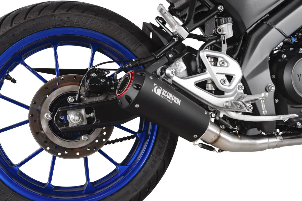 Yamaha MT-125 Euro 5+ (2024-2026) SCORPION Exhaust Red Power Full System – Black Ceramic