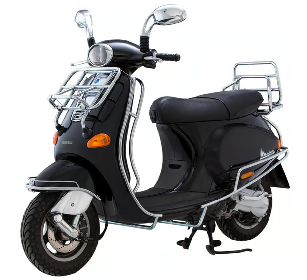 Vespa Primavera Sprint S 50 125 150 Chrome Rear Fold Down Carrier