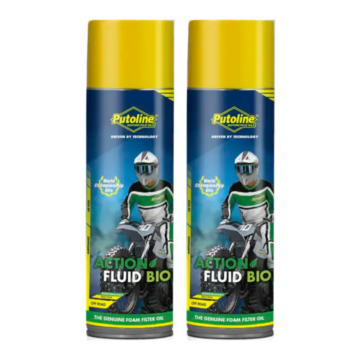 Putoline Action Fluid Bio Foam Air Filter Oil Spray 600ml 2 Pack
