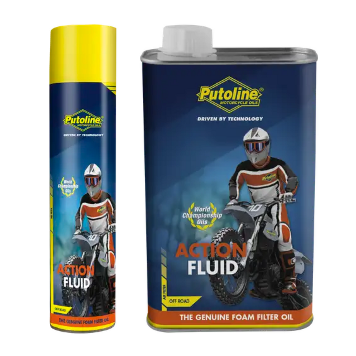 Putoline Action Fluid Foam Air Filter Oil Spray 600ml and 1L of Action Fluid Combo Pack