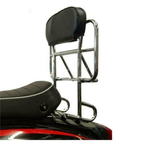 Royal Alloy GP GT TG Scomadi TL 2 in 1 Backrest & Fold Down Carrier - Chrome Cuppini