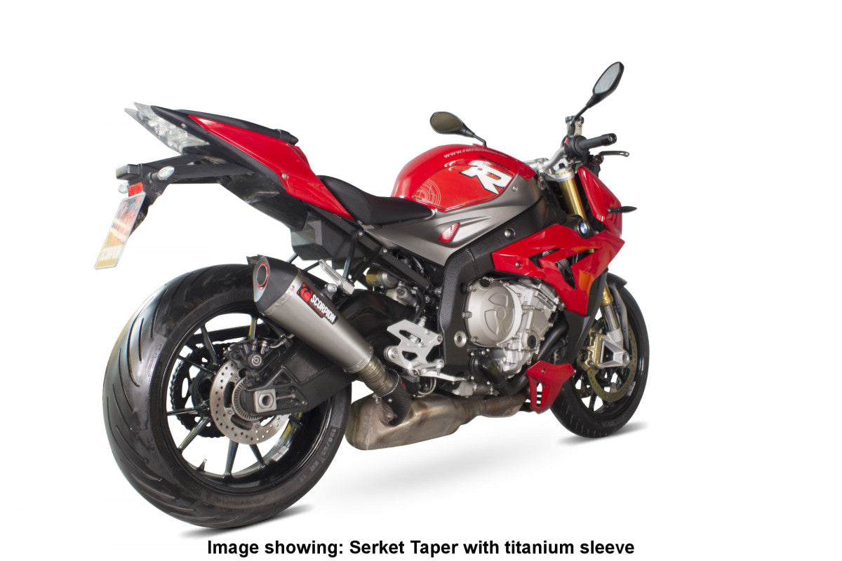 BMW S1000 R (2014–2016) Scorpion Exhaust Serket Taper Slip-on - Brushed Stainless