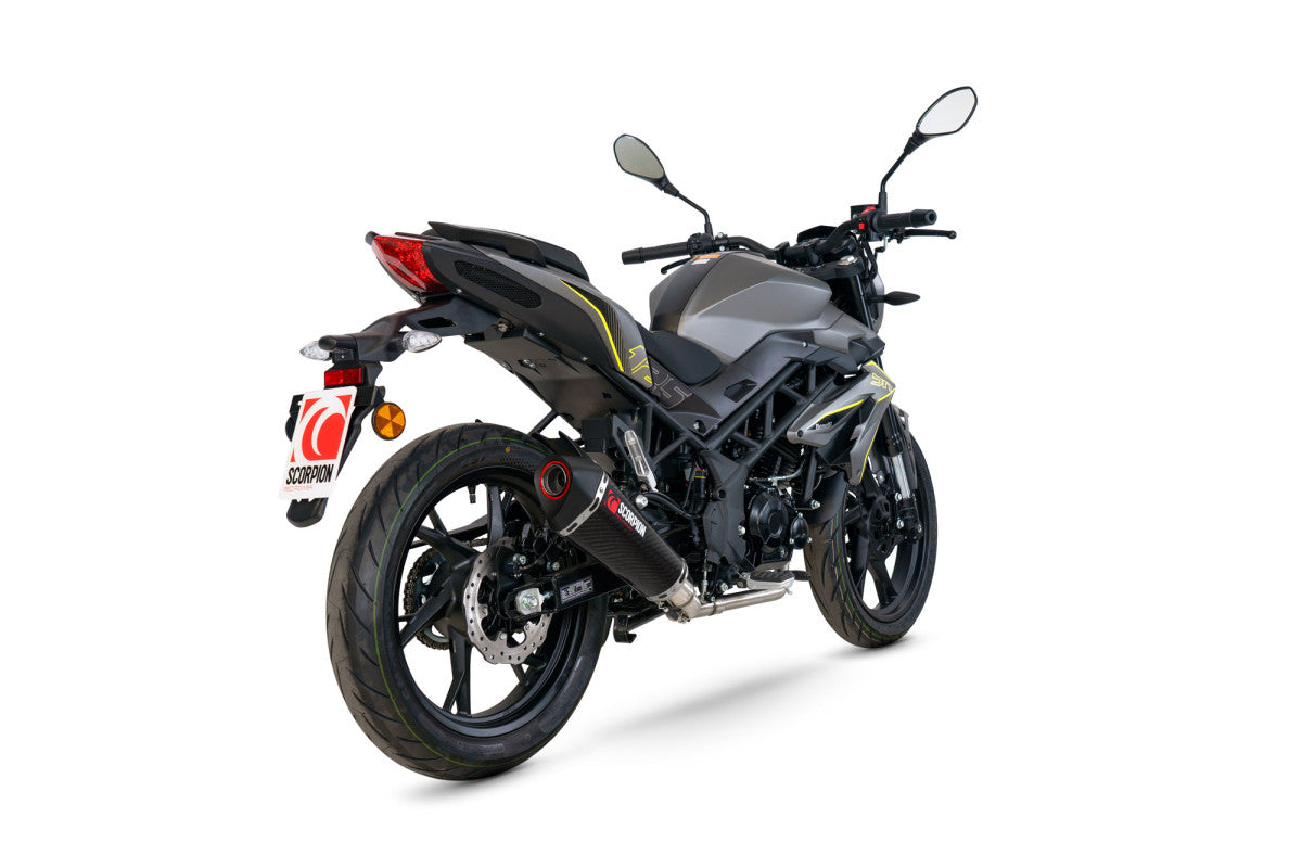 Benelli BN 125 (2021–2024) Scorpion Exhaust Serket Taper Full System – Carbon Fibre