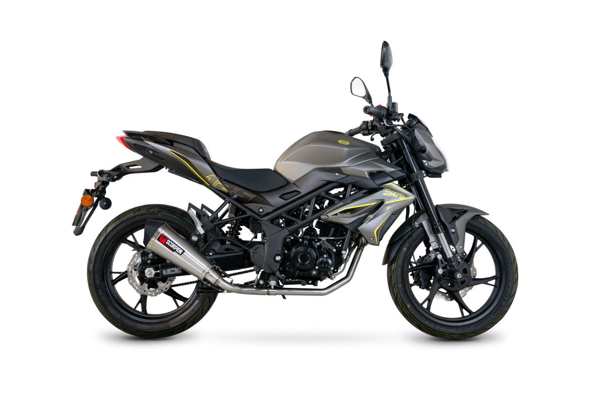 Benelli BN 125 (2021–2024) Scorpion Exhaust Serket Taper Full System – Brushed Stainless