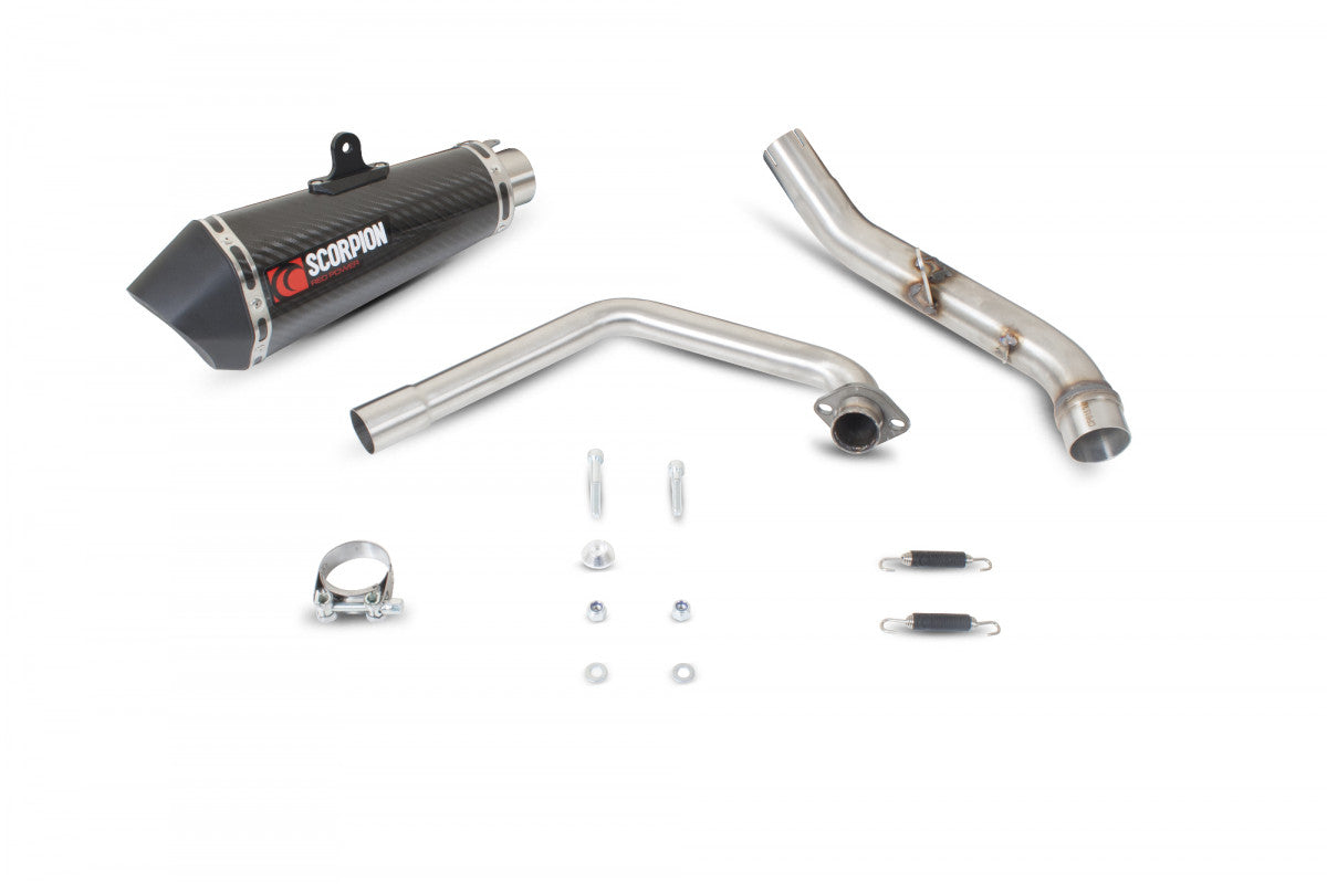Honda CBR 125 R (2011–2016) Scorpion Exhaust Serket Taper Full System - Carbon Fibre