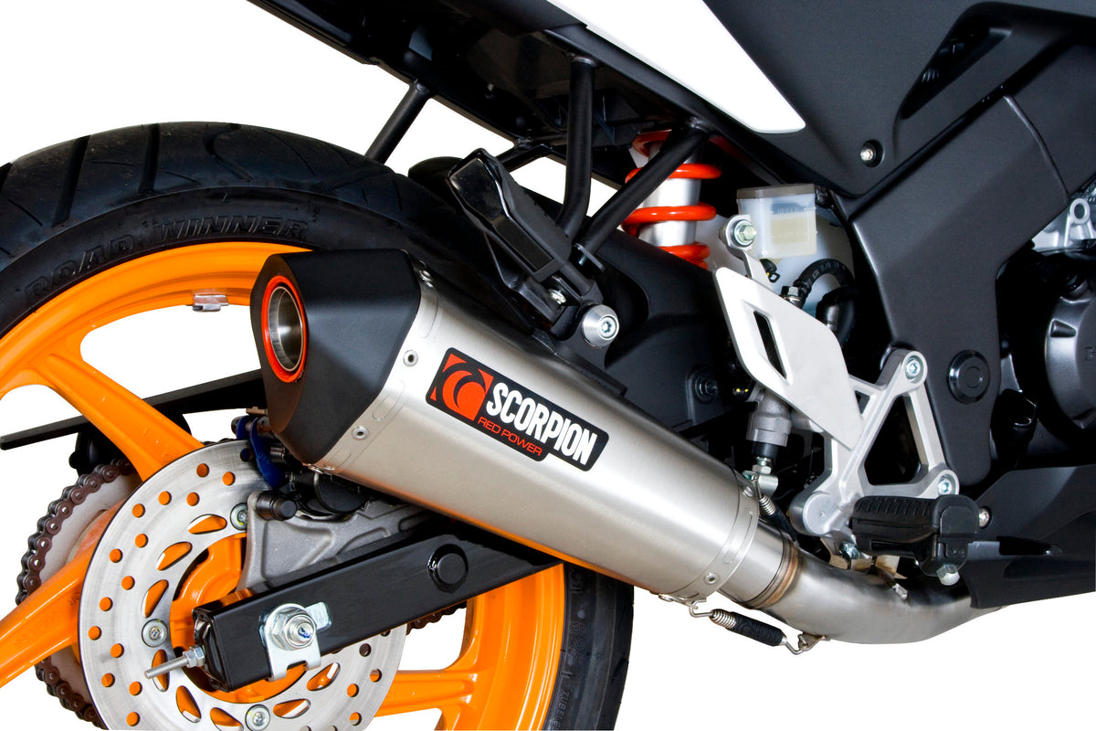 Honda CBR 125 R (2011–2016) Scorpion Exhaust Serket Taper Full System - Brushed Stainless