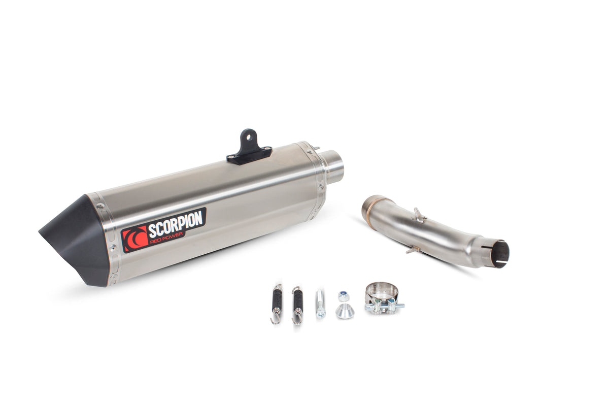 Honda CBR 300 R (2014–2019) Scorpion Exhaust Serket Parallel Slip-on - Brushed Stainless
