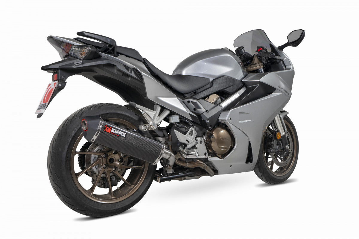 Honda VFR 800F (2014–2020) Scorpion Exhaust Serket Parallel Slip-on - Carbon Fibre