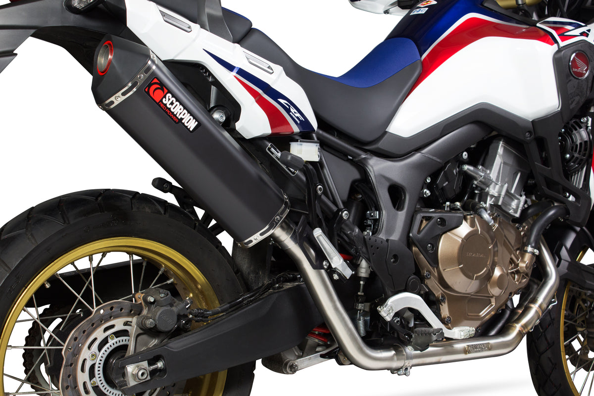 Honda CRF 1000 L Africa Twin (2015–2017) Scorpion Exhaust Serket Parallel Full System - Black Ceramic