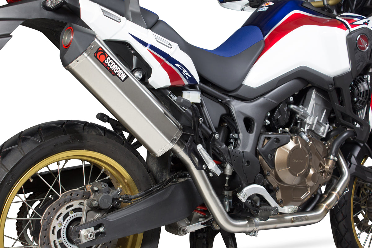 Honda CRF 1000 L Africa Twin (2015–2017) Scorpion Exhaust Serket Parallel Full System - Brushed Stainless