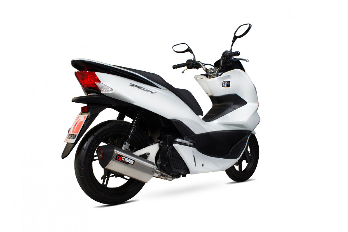 Honda PCX 125 (2014-2016) SCORPION Exhaust Serket Full System – Brushed Stainless Steel