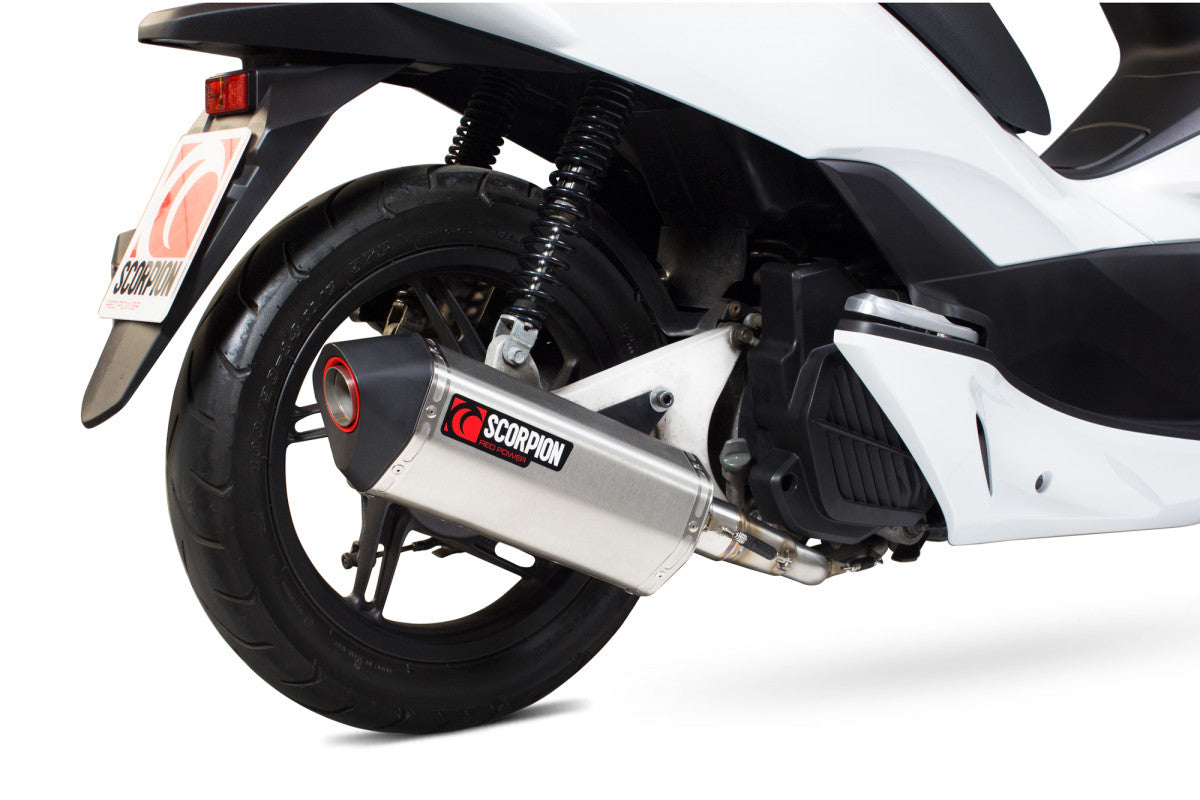 Honda PCX 125 (2014-2016) SCORPION Exhaust Serket Full System – Brushed Stainless Steel