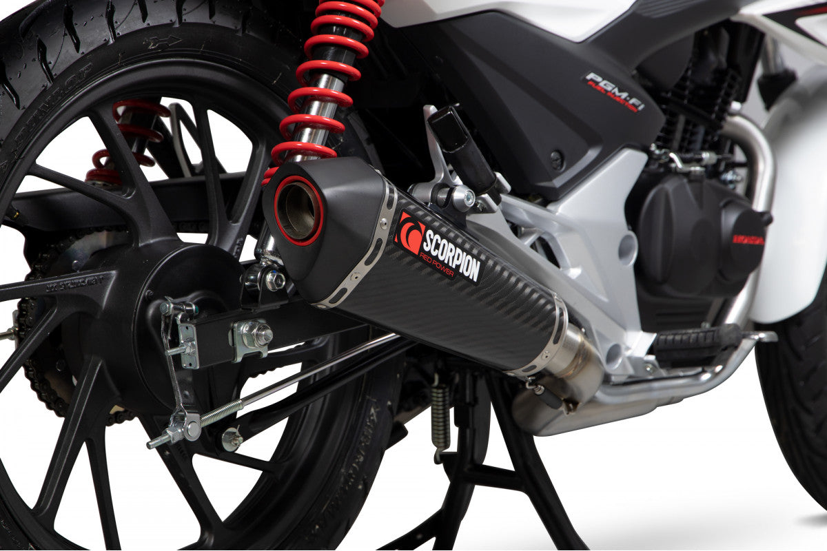 Honda CB 125 F (2017–2020) Scorpion Exhaust Serket Taper Full System - Carbon Fibre