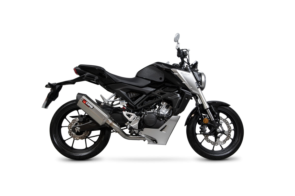 Honda CB 125 R (2018–2020) Scorpion Exhaust Serket Parallel Full System - Brushed Stainless