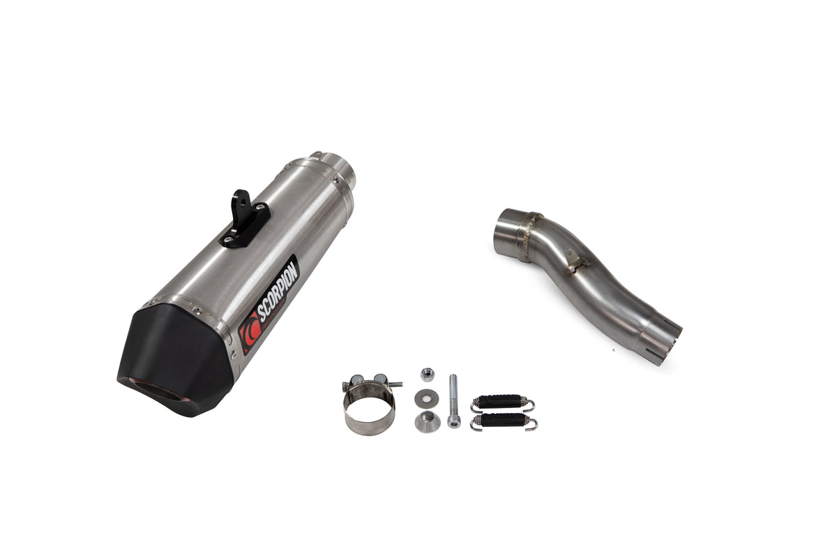 Honda CB 500 F (2019–2025) Scorpion Exhaust Serket Taper Slip-on - Brushed Stainless