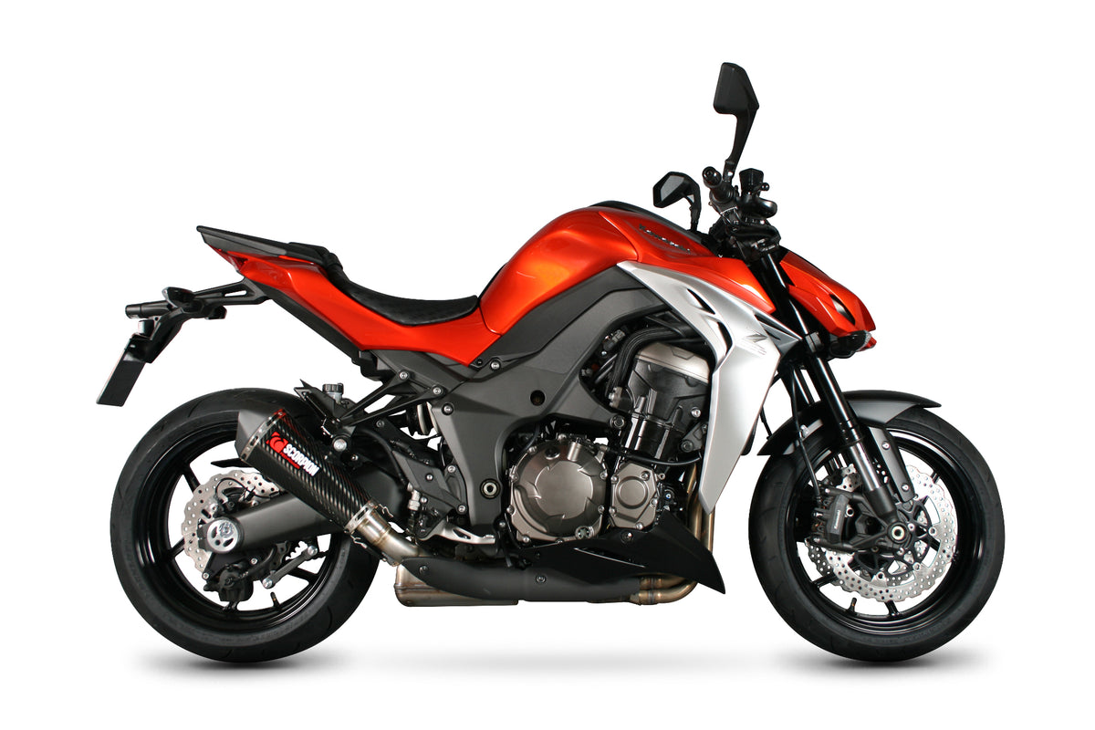 Kawasaki Z 1000 (2014–2016) Scorpion Exhaust Serket Taper Slip-on Pair - Carbon Fibre