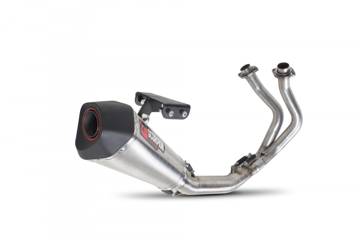 Kawasaki Versys 650 (2015–2018) Scorpion Exhaust Serket Taper Full System - Brushed Stainless