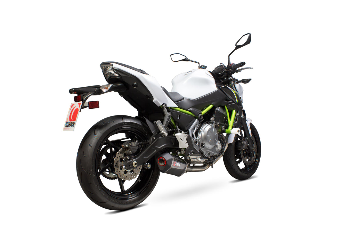 Kawasaki Z 650 (2017–2019) Scorpion Exhaust Serket Parallel Full System - Carbon Fibre