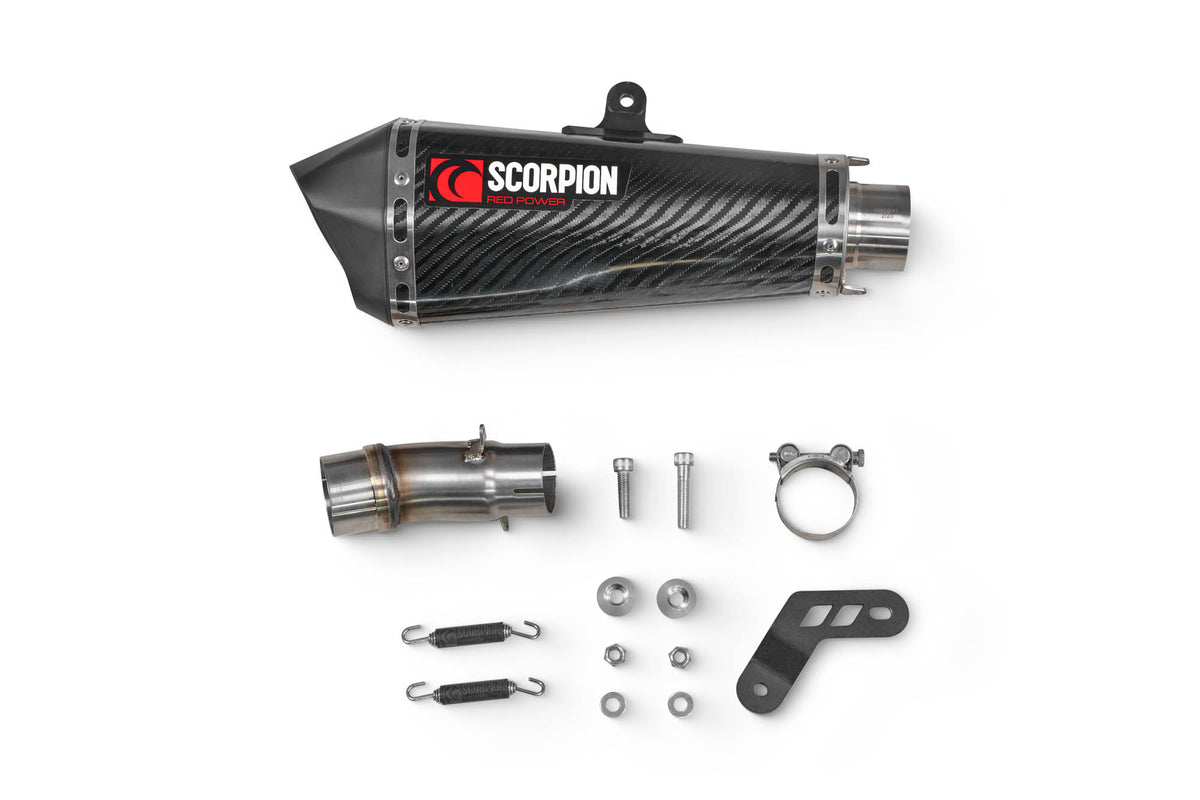 Kawasaki Ninja 400/250 (2018–2024) Scorpion Exhaust Serket Taper Slip-on - Carbon Fibre