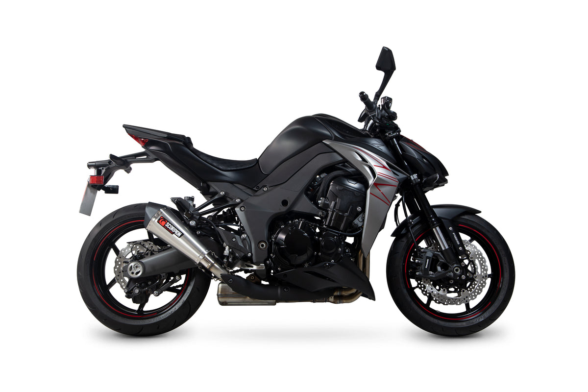 Kawasaki Z 1000 (2017–2020) Scorpion Exhaust Serket Taper Slip-on Pair - Brushed Stainless