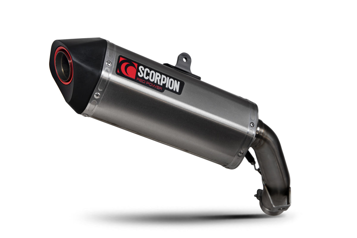 Kawasaki Versys 1000 (2019–2025) Scorpion Exhaust Serket Parallel Slip-on - Brushed Stainless