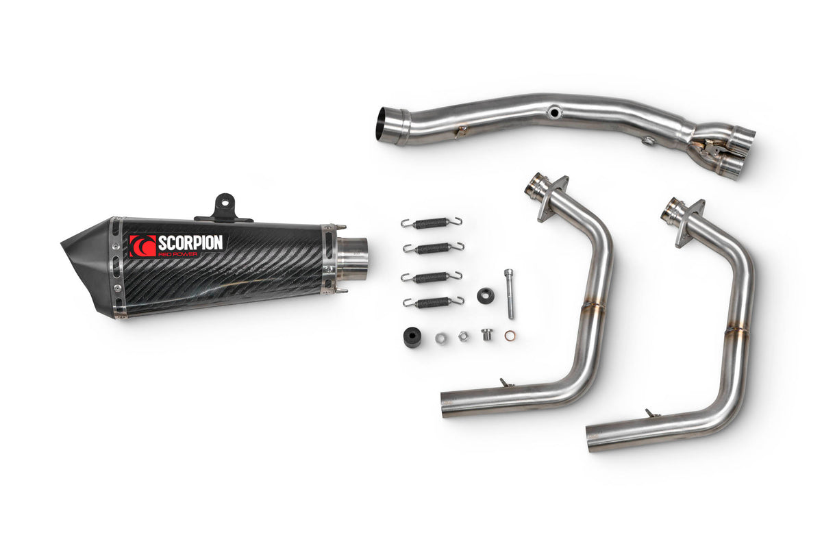Kawasaki Ninja 400/250 (2018–2024) Scorpion Exhaust Serket Taper Race System - Carbon Fibre