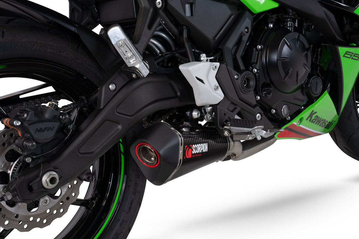 Kawasaki Ninja 650 (2023–2025) Scorpion Exhaust Serket Taper Full System - Carbon Fibre