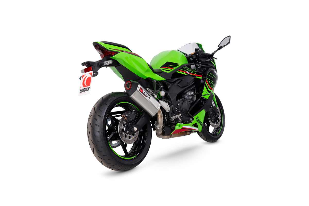 Kawasaki Ninja ZX-4RR (2023–2025) Scorpion Exhaust Serket Parallel Slip-on - Stainless Steel