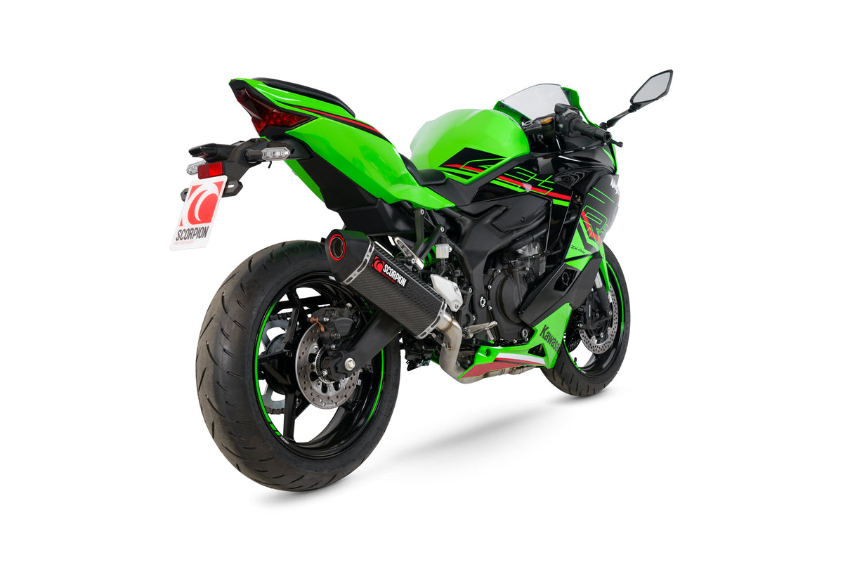 Kawasaki Ninja ZX-4RR (2023–2025) Scorpion Exhaust Serket Parallel Full System - Carbon Fibre