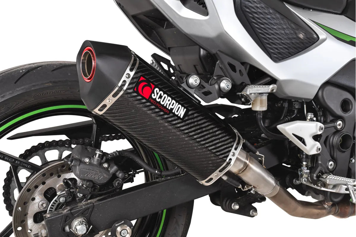 Kawasaki Ninja 7 Hybrid / Z7 Hybrid (2024-2026) SCORPION Exhaust Serket Parallel Slip-on – Carbon Fibre