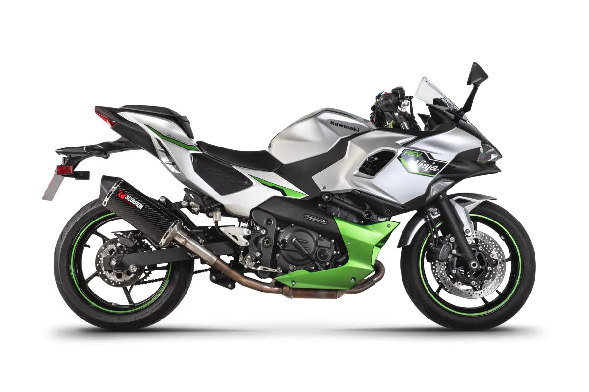 Kawasaki Ninja 7 Hybrid / Z7 Hybrid (2024-2026) SCORPION Exhaust Serket Parallel Slip-on – Carbon Fibre