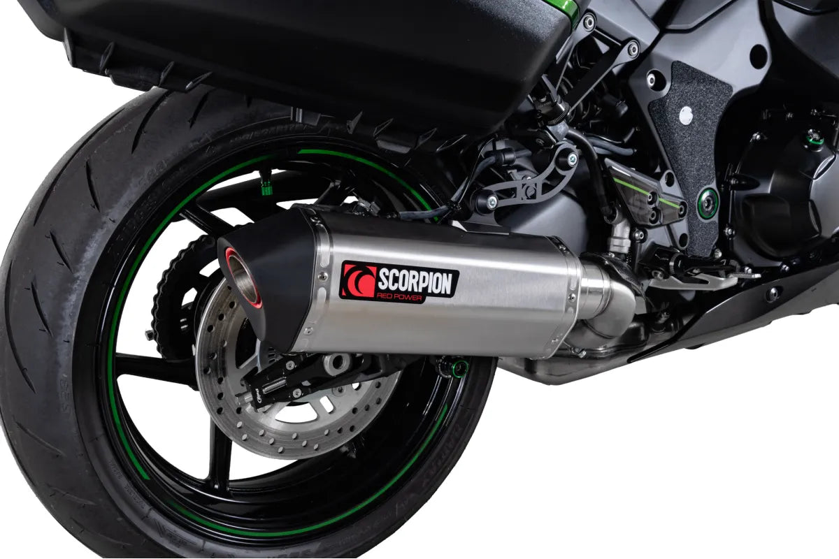 Kawasaki Ninja 1100 SX & SX SE, Euro 5+ (2025-2025) SCORPION Exhaust Serket Taper Slip-on – Brushed Stainless Steel