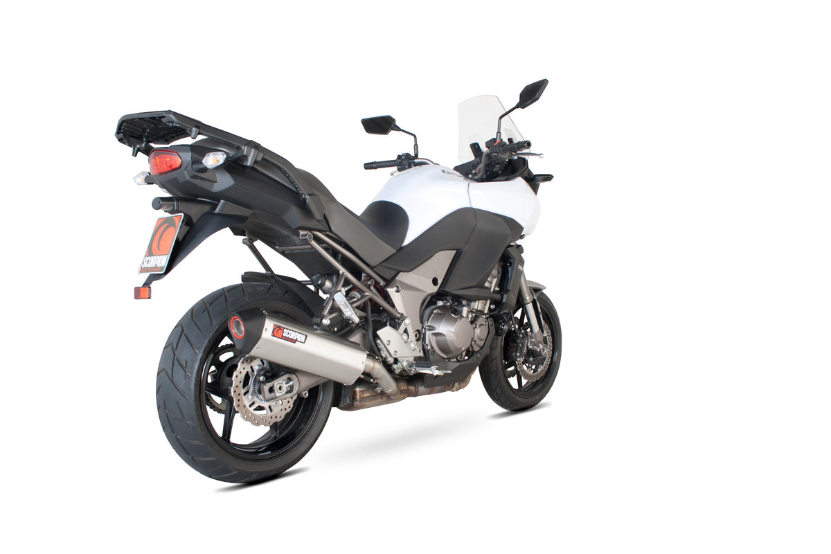 Kawasaki Versys 1000 (2012–2014) Scorpion Exhaust Serket Parallel Slip-on - Brushed Stainless