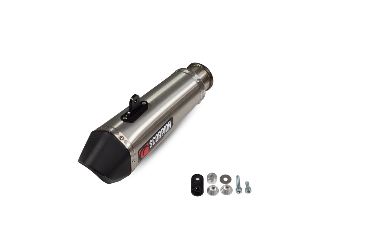 KTM Duke Super R (2014–2019) Scorpion Exhaust Serket Taper Slip-on - Brushed Stainless