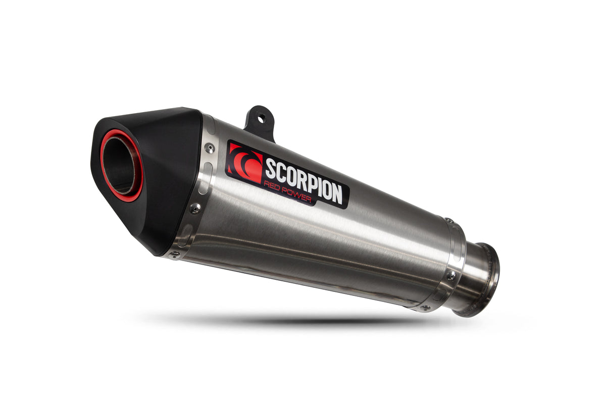 KTM Duke Super R (2014–2019) Scorpion Exhaust Serket Taper Slip-on - Brushed Stainless