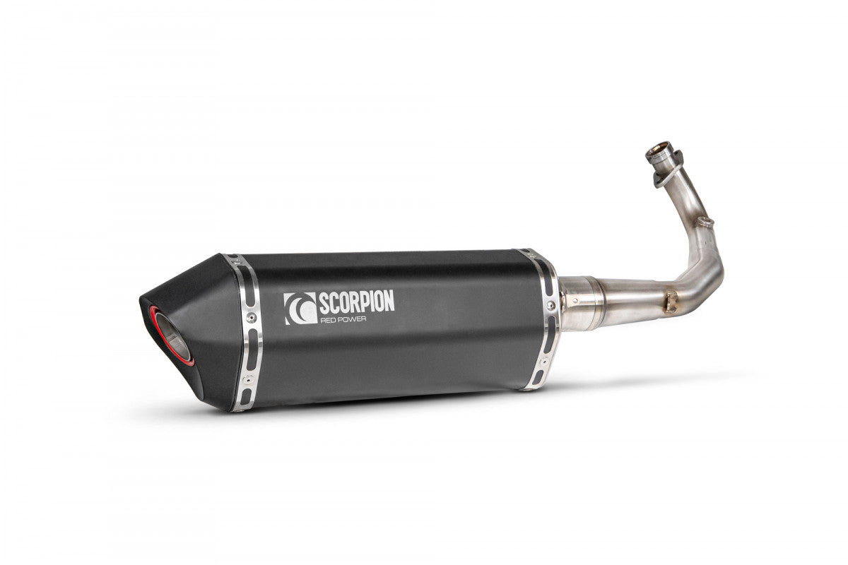 Lambretta V125 Special (2021-2025) SCORPION Performance Exhaust Serket Parallel Slip On – Black Ceramic